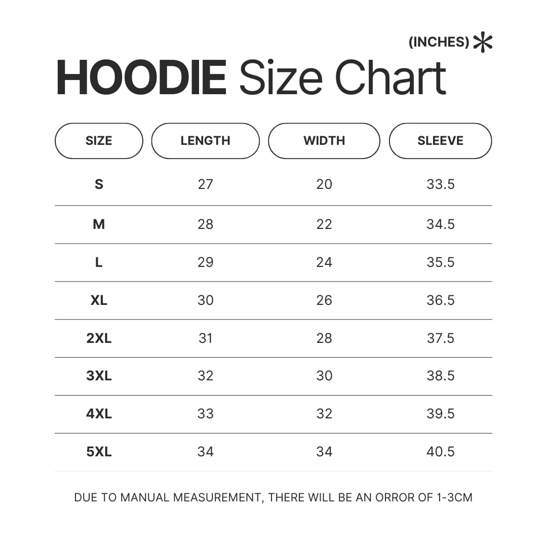Hoodie Size Chart - Team Fortress 2 Shop