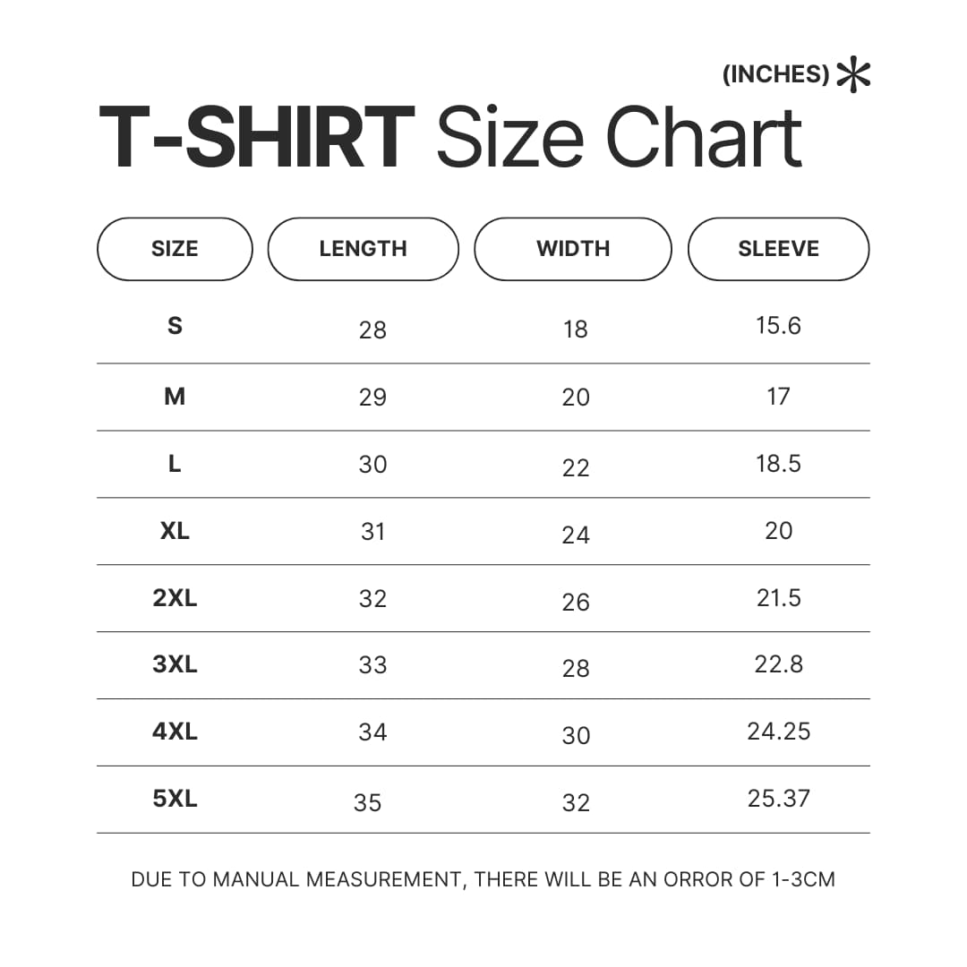 3D T shirt Size Chart - Team Fortress 2 Shop
