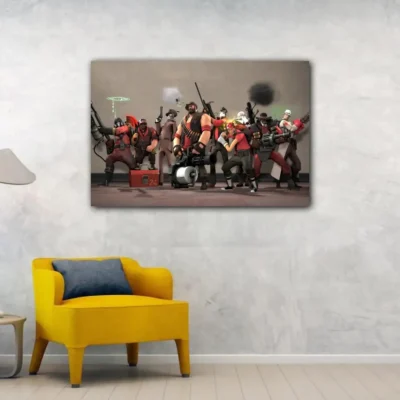 Team Fortress 2 Pyro Face Video Game Canvas Art Poster and Wall Art Picture Print Modern 10 - Team Fortress 2 Shop