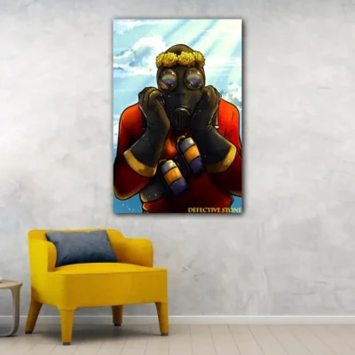 Team Fortress 2 Pyro Face Video Game Canvas Art Poster and Wall Art Picture Print Modern 13 - Team Fortress 2 Shop