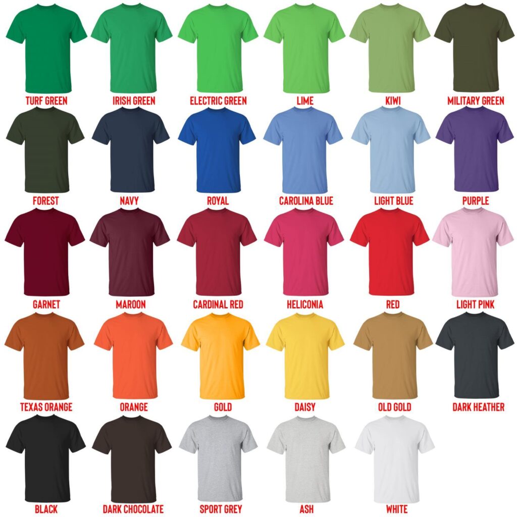 t shirt color chart - Team Fortress 2 Shop